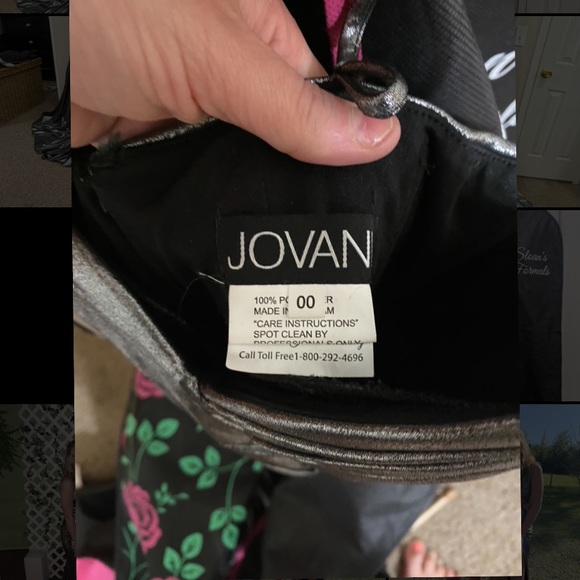 Jovani Metallic Gown practically New! Sz00 - Picture 14 of 16